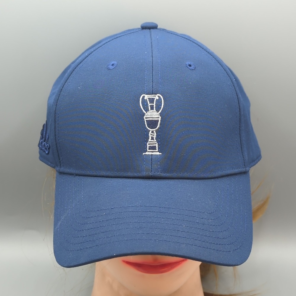 Adidas Golf Performance 6 Panel Hat Trophy Cup Logo Snapback OSFM Cap Navy Blue